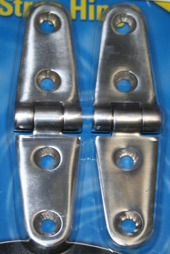 Marpac stainless steel strap hinges 1&#034; x 4&#034; (pair)