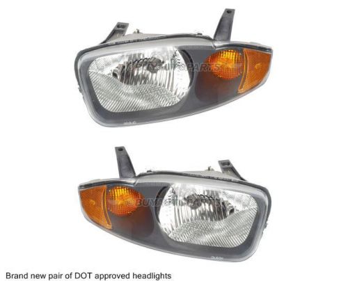 Pair new top quality left &amp; right headlight assembly fits chevy cavalier