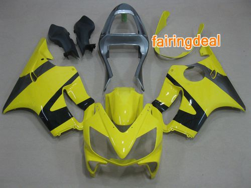 Injection black yellow plastic fairing for honda 2001 2002 2003 cbr600 f4i j30