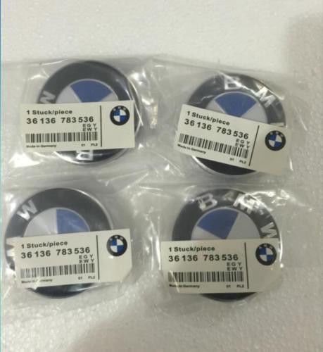 4 pcs bmw genuine emblem logo badge hub wheel rim center cap 68mm set of 4 grey