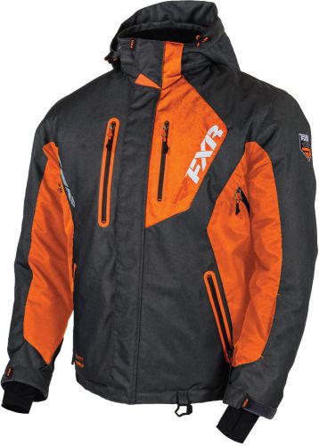 Fxr recoil snowmobile jacket charcoal/orange md