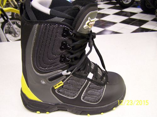 Brp ski doo bottes snowcross snowmobile snow boots size 8 pn 4440872890 blk grey