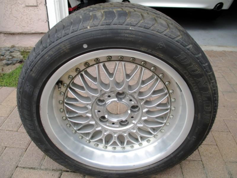 (1) spare 17" bmw factory bbs e39 style 5 oem wheel & dunlop tire 530i 528i 540i