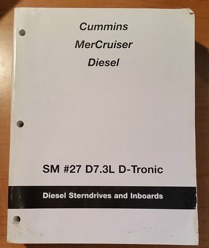 2002 cummins mercruiser diesel sm #27 d7.3l d-tronic service manual
