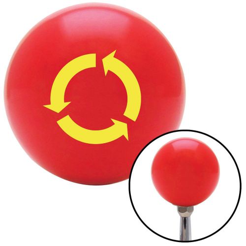 Yellow arrows in circle red shift knob with m16 x 1.5 insertpull knob standard