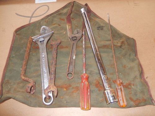 Military truck  us tool kit crescent wrench pliers screw driver bag m900 m35a2