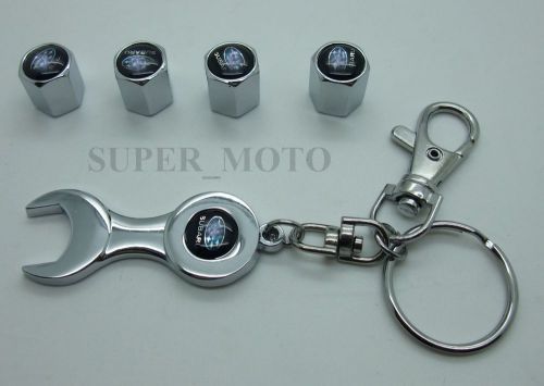 Wrench tire valve tyre dust cover cap caps key chain keychain fit for subaru