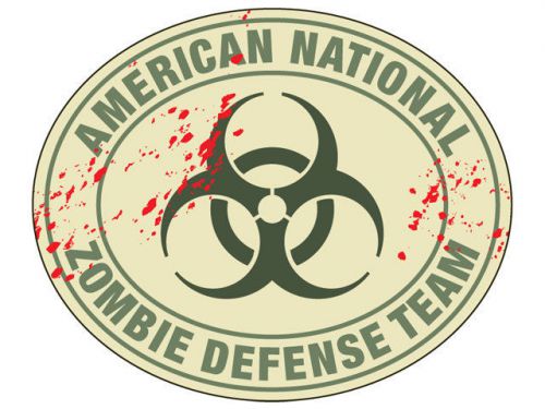 American national zombie defense team (bumper sticker)