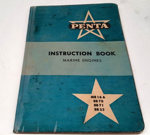 1958 volvo penta marine engines orig instruction book  rare
