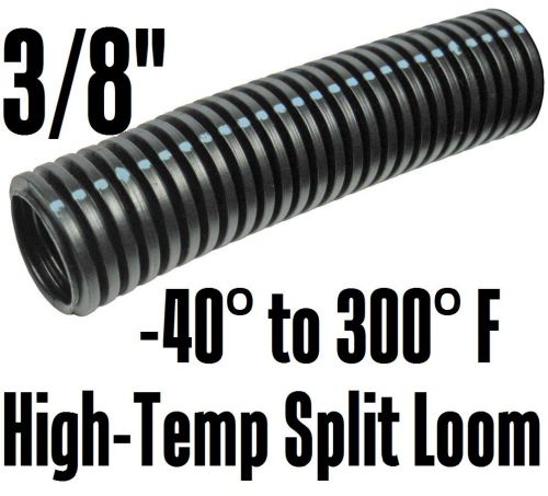 Automotive wiring insulation high-temp split loom -40° to 300°f 3/8&#034;, inch 9 mm