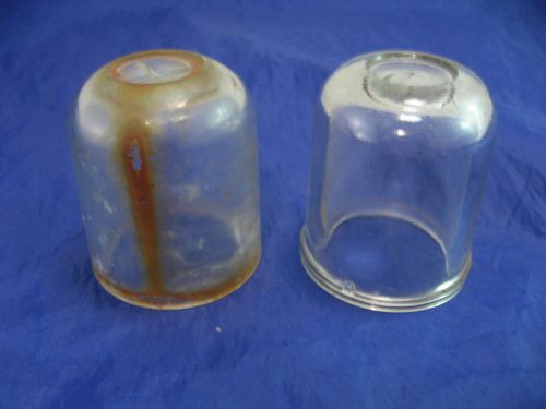 Vintage glass fuel filter replacement glass lot of 2
