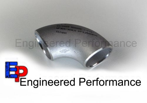 Turbo manifold butt weld steam pipe bend - 304 stainless 32mm 1-1/4&#034; inch 90 deg