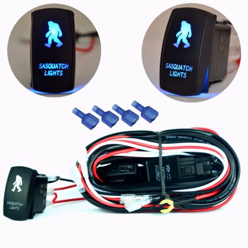 40a relay fuse wiring harness kits sasquatch blue laser rocker switch waterproof
