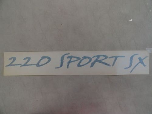 220 sport sx decal blue &amp; black 19 3/8&#034; x 3&#034; marine boat