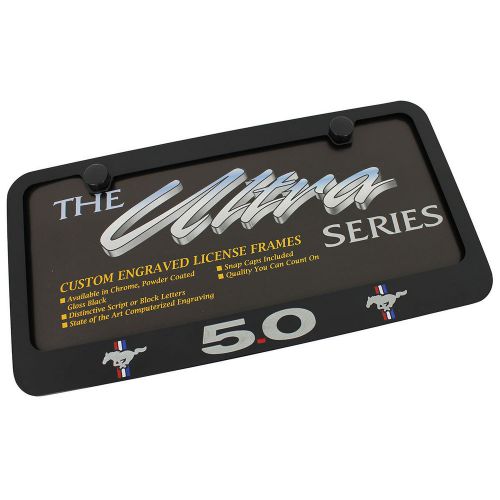 Ford mustang 5.0 black license plate frame