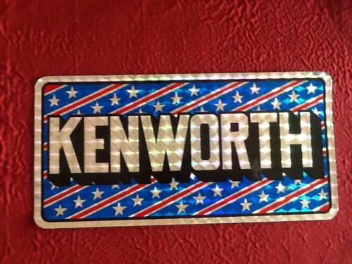 Vintage kenwort large confederate red white &amp; blue prism sticker