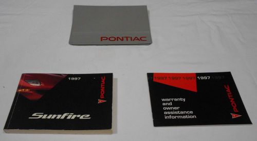 1997 pontiac sunfire owner&#039;s manual 3/pc.set &amp; gray pontiac factory case.free s,