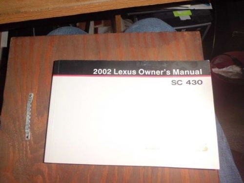 2002  lexus sc 430 owners manual