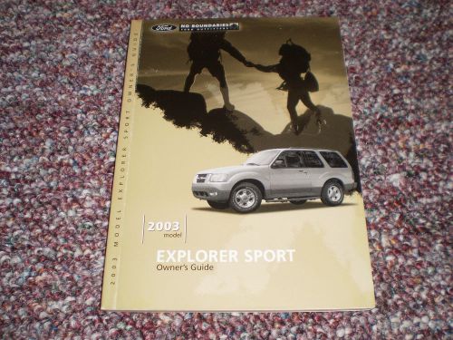 2003 ford explorer sport 2x4 4x4 owners manual book guide all models