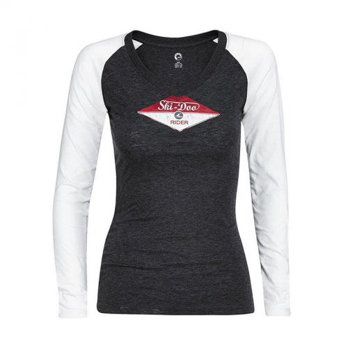 Ski-doo women&#039;s rider t-shirt 4537830407 s charcoal grey