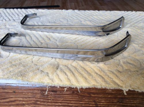1963-64 ford falcon hardtop pair of rear chrome armrest insets