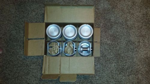 6 292 chevy flat top pistons standard bore set of six. cast pistons 10:1 comp