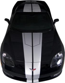 05 - 13 chevrolet corvette taper rally stripe ( vinyl graphics )