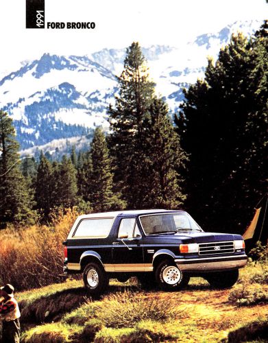 1991 ford bronco brochure -custom-xlt-eddie bauer-bronco silver anniversary 4x4