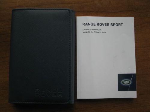 2013 original range rover sport owner’s handbook with leather wallet case