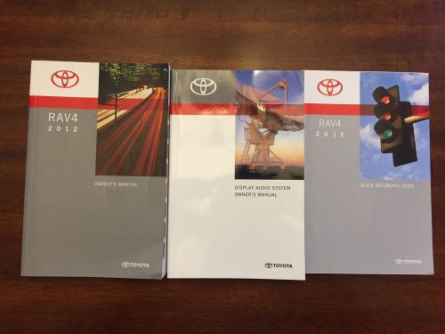 2012 toyota rav4 owners manual set fast free shipping