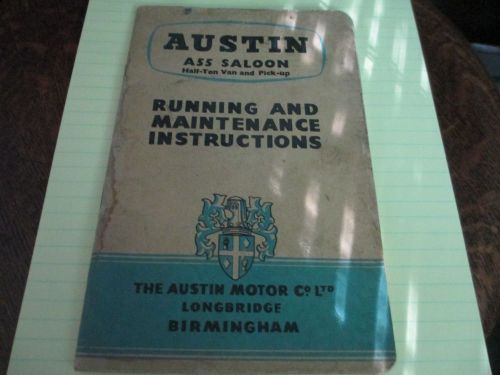 1957 austin a55 saloon van pickup running maintenance instructions owners manual