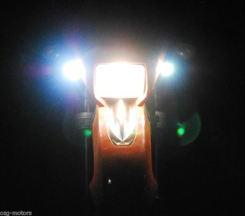Motorcycle cree lights led fog dual sport dirtbike atv supermoto headlight 6000k