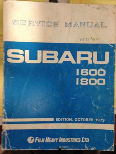 Subaru factory service manual 1979 1600 1800 w/wiring diagrams