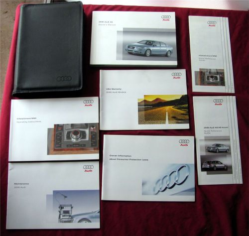 2006 audi a6 owner&#039;s manual kit with leather case