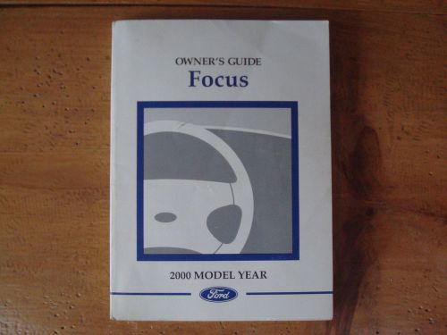 2000 ford focus owner&#039;s manual