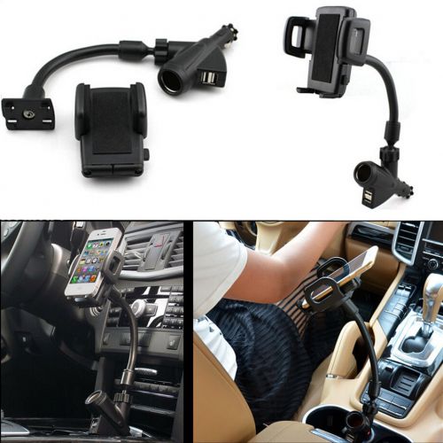 Car charger dual usb 2 port phone mount stand holder for iphone holder charger