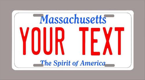 Masachusetts custom novelty license plate-your name or text 6&#034;x12&#034;-free shipping