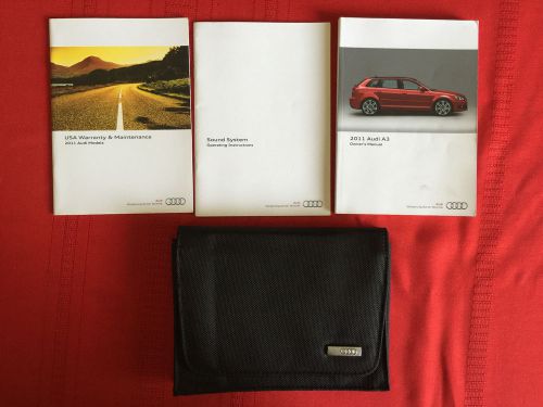 2011 audi a3 factory owners manual set and case
