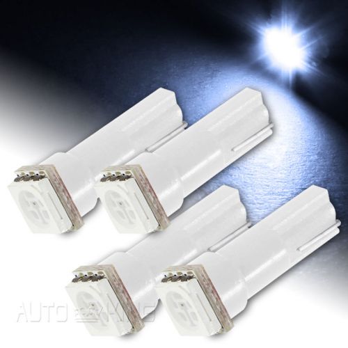 4x t5 wedge 1 smd led gauge dash instrument panel white replacement light bulbs