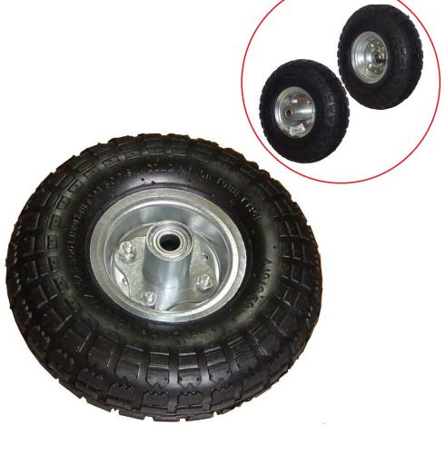 2 new 10&#034; air tires wheels 5/8&#034; bearing for dlly/ go cart/ golf cart/ tricycle