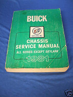 Buick factory service manual 1981 all models