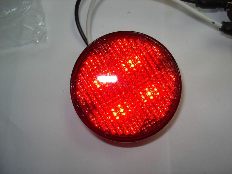 2 1/2" led truck/trailer light, red 4 led, new, 2 wire