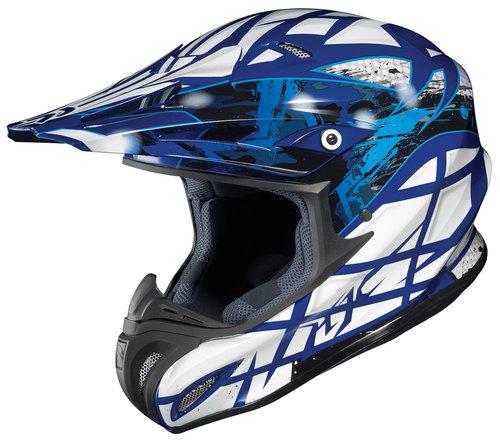 Hjc rpha-x tempest off road motorcycle helmet blue size small