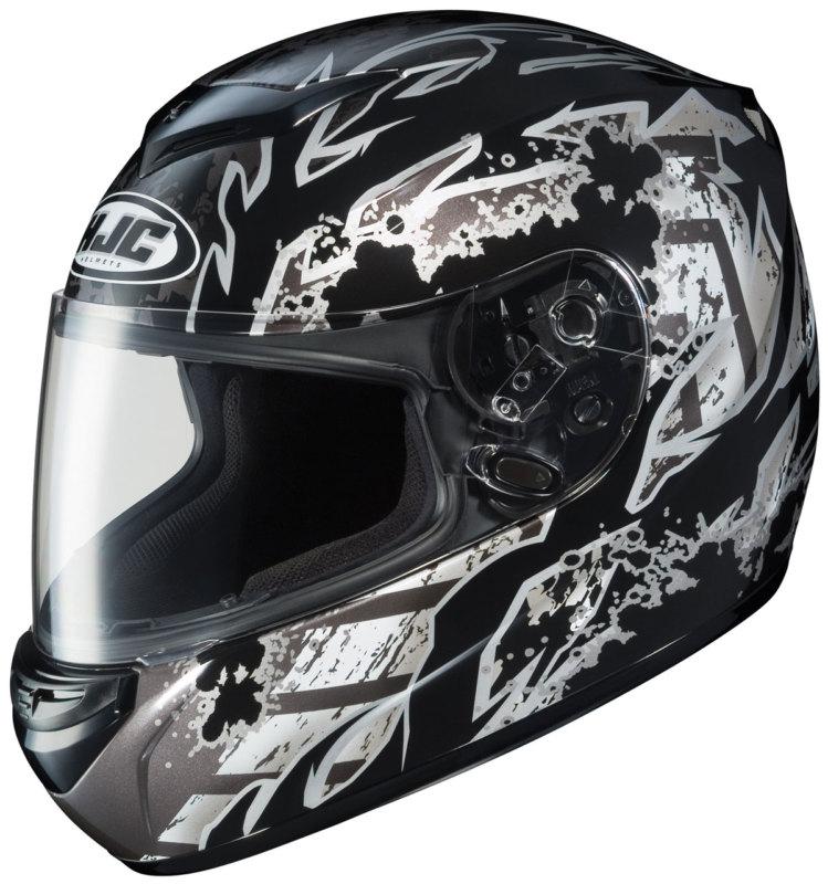 Hjc cs-r2 skarr black/silver full-face motorcycle helmet size x-small
