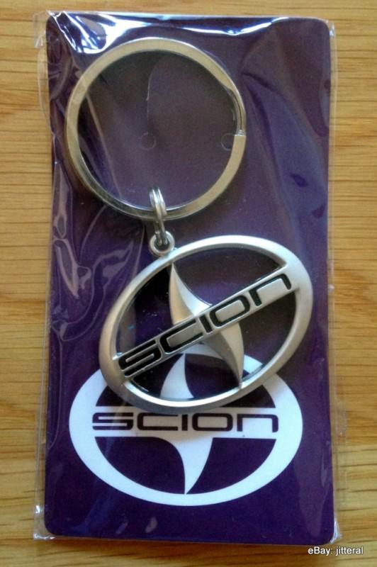  scion logo metal key chain key ring oval fr-s xa xb xd tc iq oem