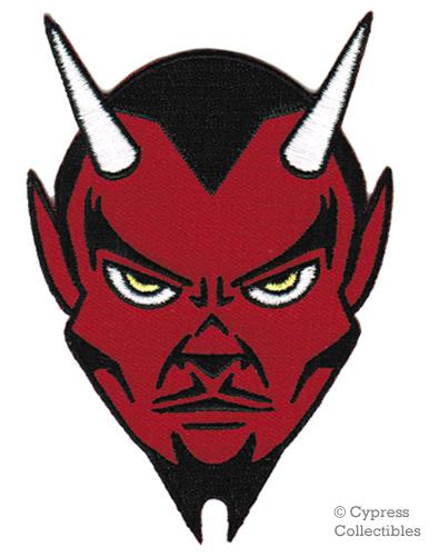 Red devil biker patch embroidered satan lucifer evil iron-on 666 lucifer cool