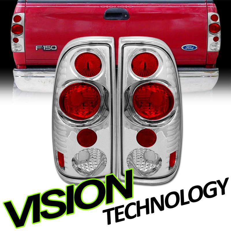 97-03 f150 97-99 f250 04 heritage styleside chrome altezza taillights taillamps
