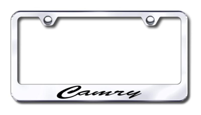 Toyota camry script  engraved chrome license plate frame made in usa genuine