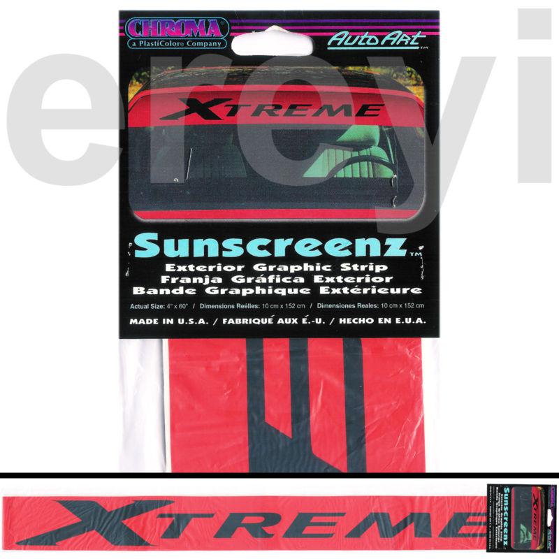 Xtreme red windshield decal large car auto truck extreme shade strip sticker new