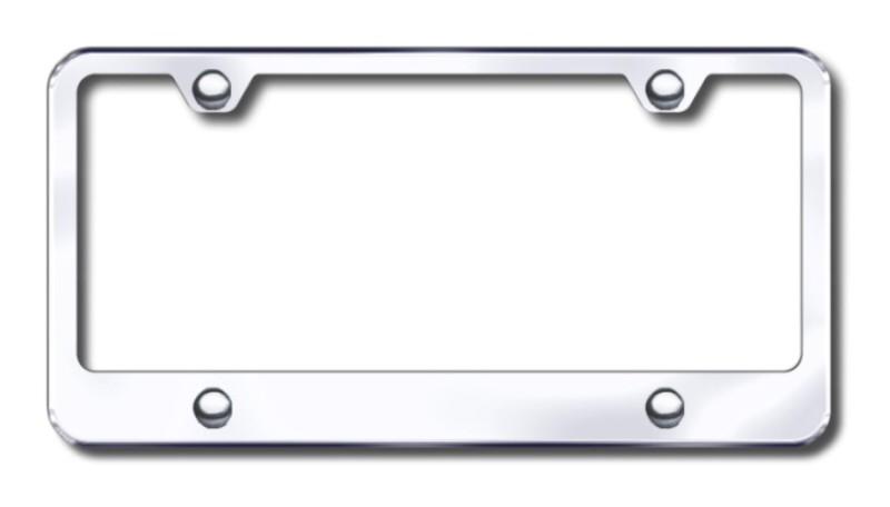 4-hole wide bottom chrome license plate frame made in usa genuine